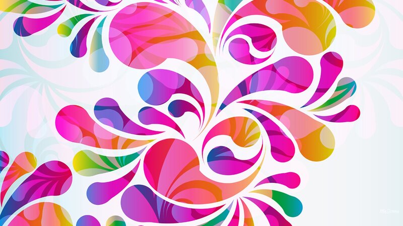 Colorful Abstract Swirls — Pink, Vibrant, Circles