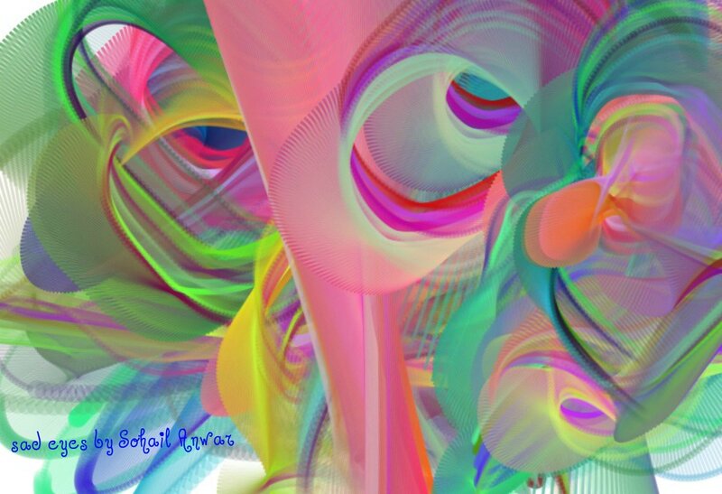 Colorful Abstract Swirls — Pink, Vibrant