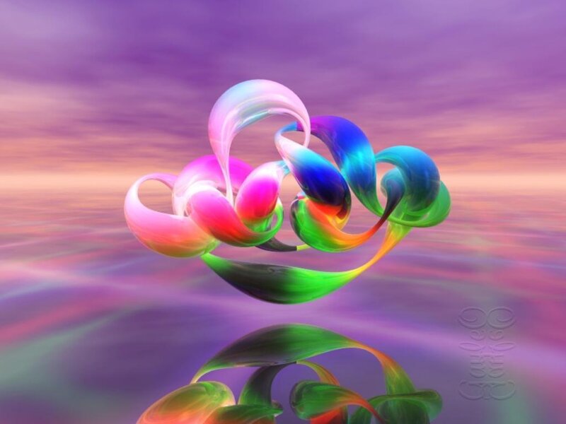 Colorful Abstract Swirls — Purple, Dreamy, Sunset