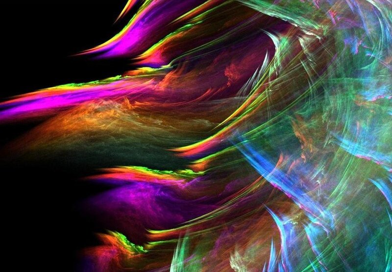 Colorful Abstract Swirls — Purple, Dynamic, Light Streaks