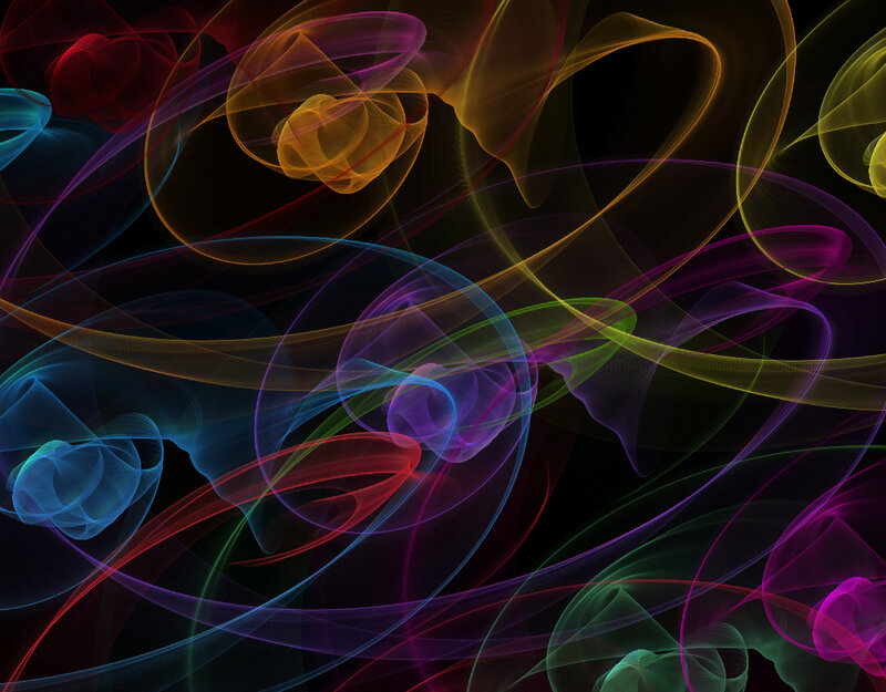 Colorful Abstract Swirls — Purple, Dynamic, Light Trails