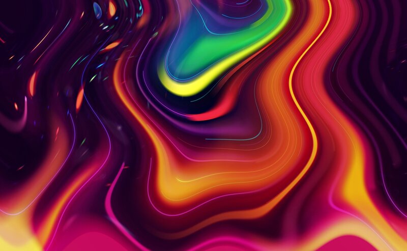Colorful Abstract Swirls — Purple, Dynamic, Waves, Light Streaks