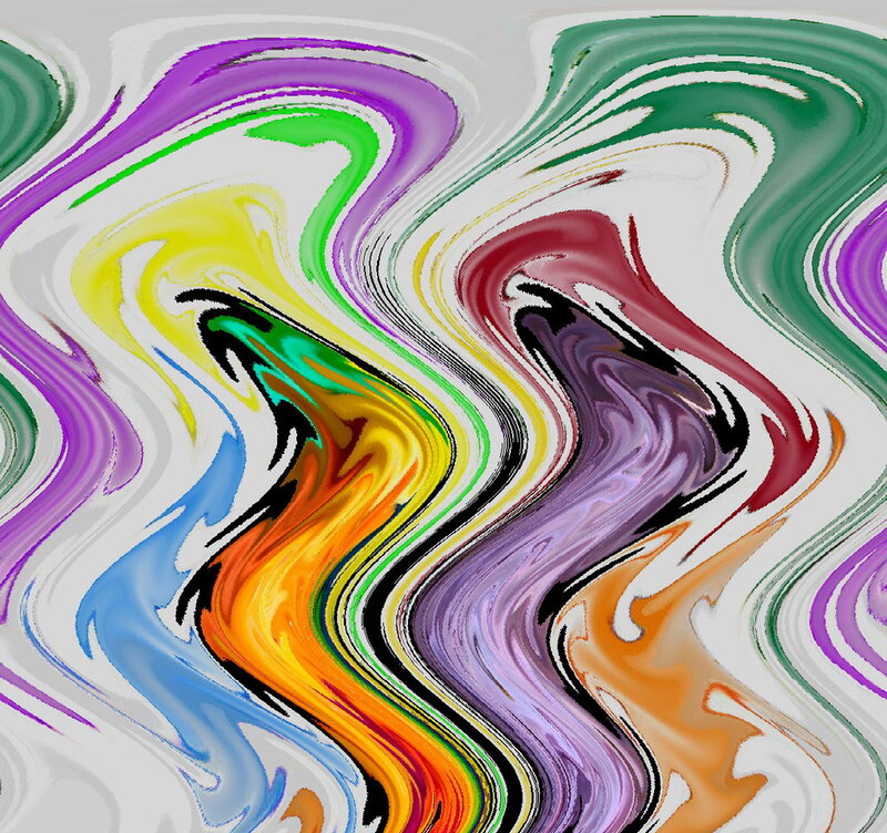 Colorful Abstract Swirls — Purple, Dynamic, Waves