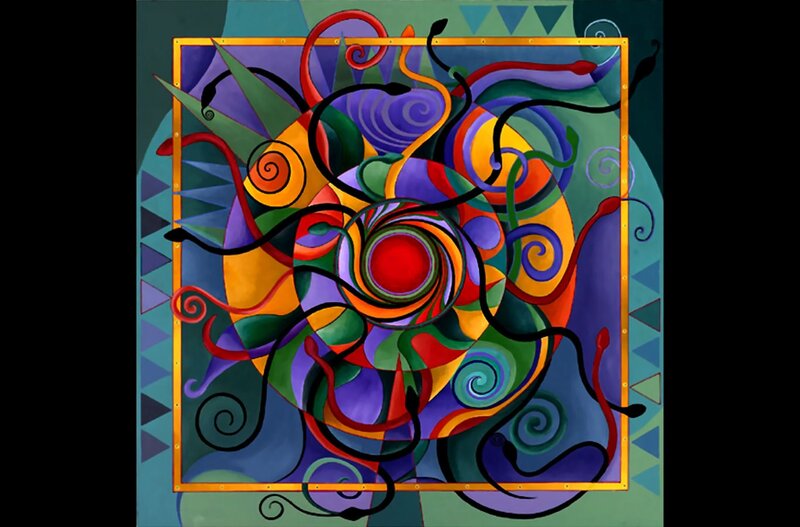 Colorful Abstract Swirls — Purple, Vibrant, Lines