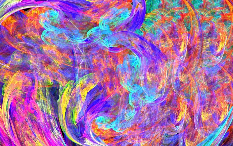 Colorful Abstract Swirls — Purple, Vibrant, Smoke