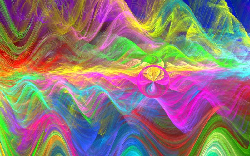 Colorful Abstract Swirls — Purple, Vibrant, Sphere
