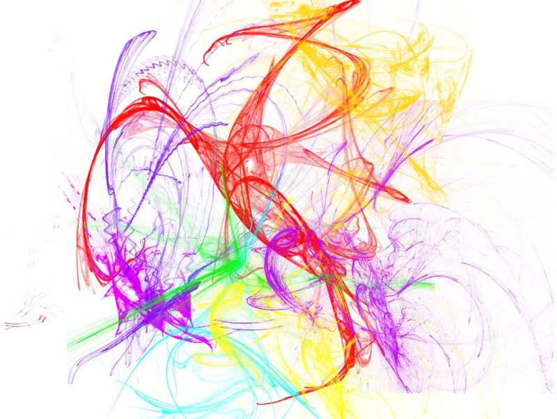 Colorful Abstract Swirls — Red, Dynamic