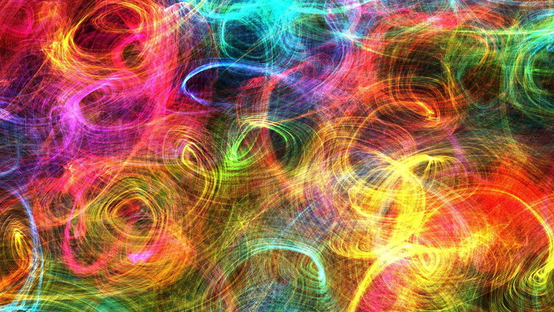 Colorful Abstract Swirls — Red, Energetic