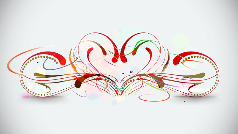 Colorful Abstract Swirls — Red, Playful