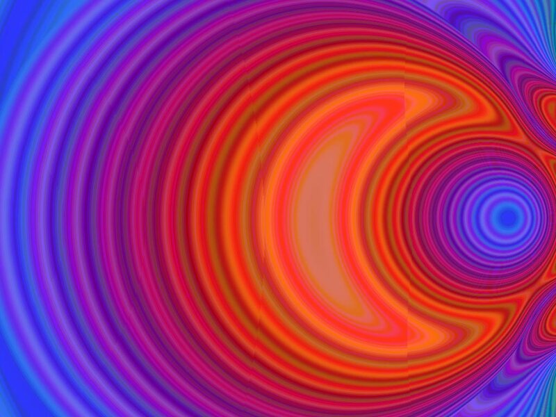 Colorful Abstract Swirls — Red, Vibrant, Circles