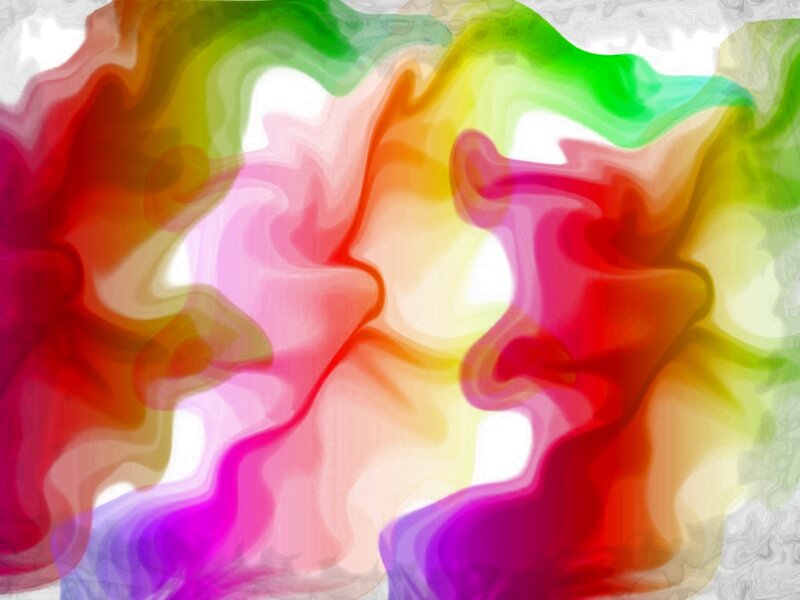 Colorful Abstract Swirls — Red, Vibrant, Colors, White Background