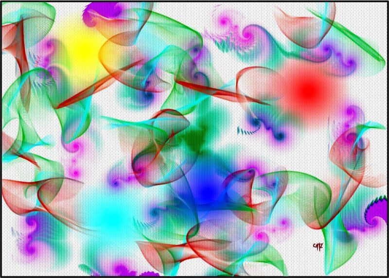 Colorful Abstract Swirls — Red, Vibrant, Light