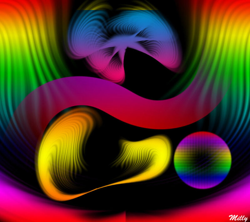 Colorful Abstract Swirls — Red, Vibrant