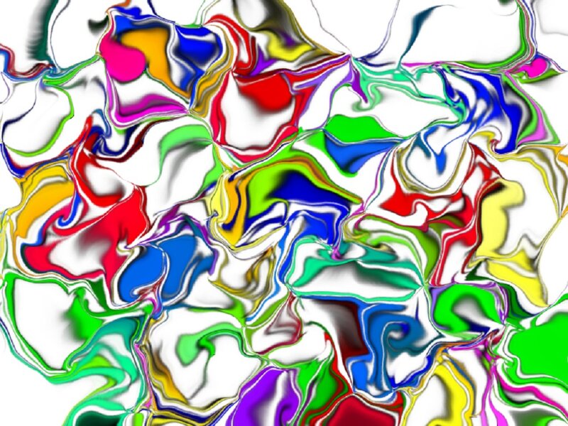 Colorful Abstract Swirls — White, Vibrant
