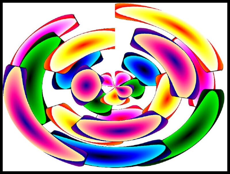 Colorful Abstract Swirls — Yellow, Vibrant, Circles