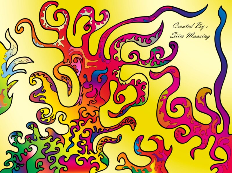 Colorful Abstract Swirls — Yellow, Vibrant