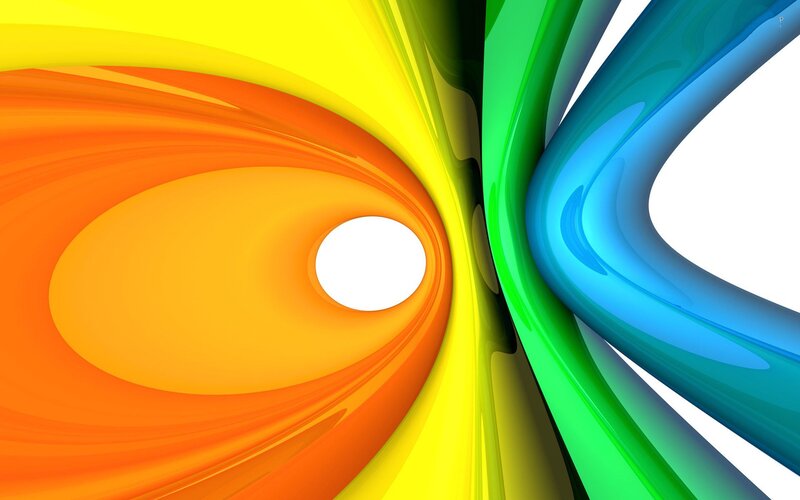 Colorful Abstract Swirls — Yellow, Vibrant, Tunnel