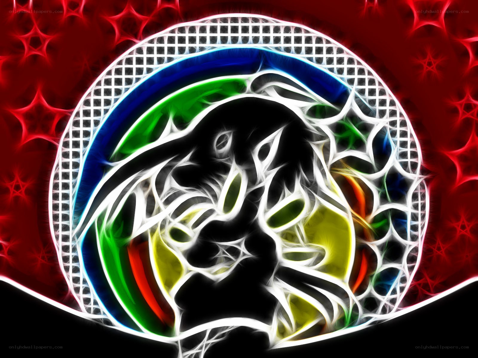 colorful abstract tiger design