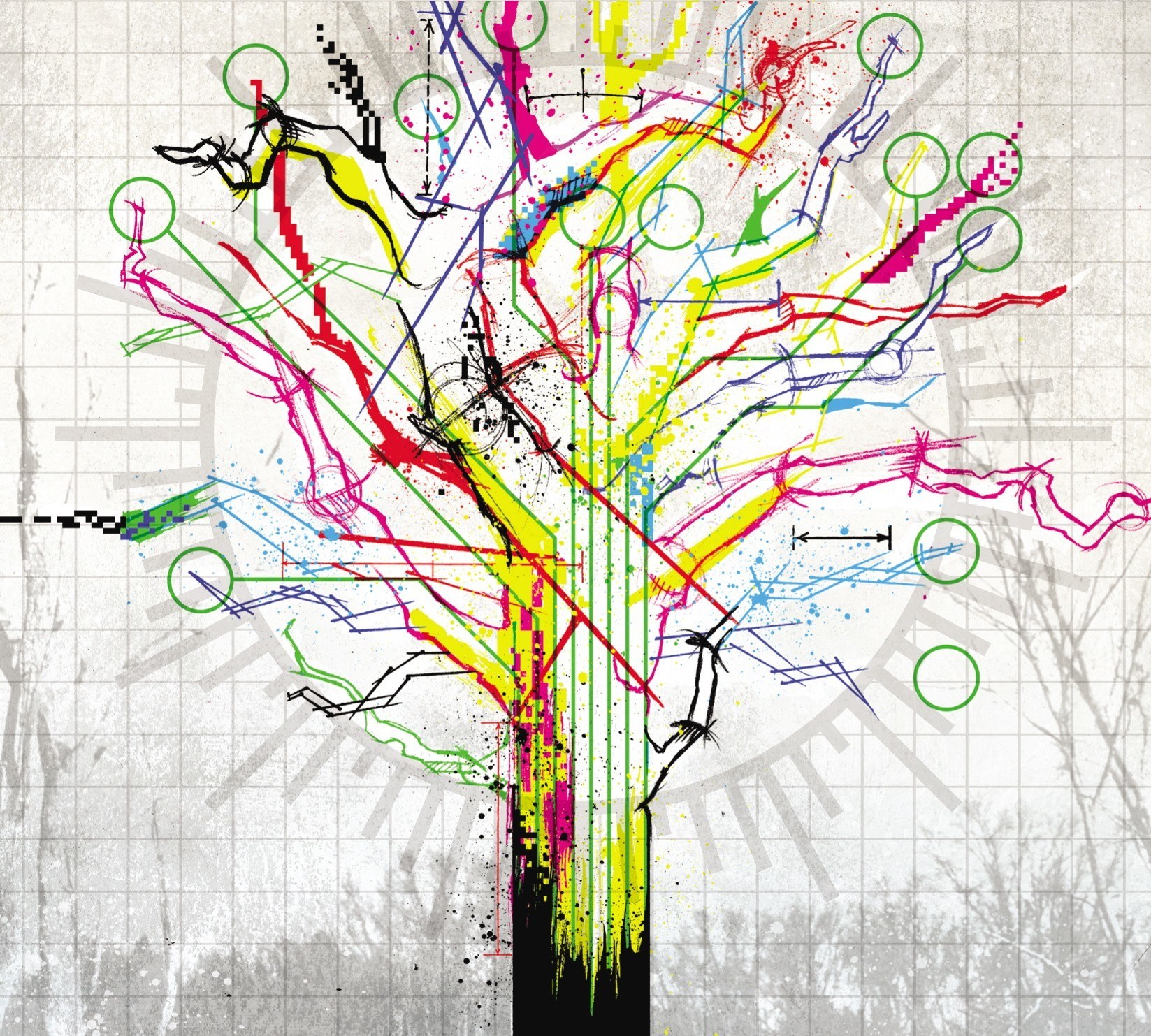 colorful abstract tree art