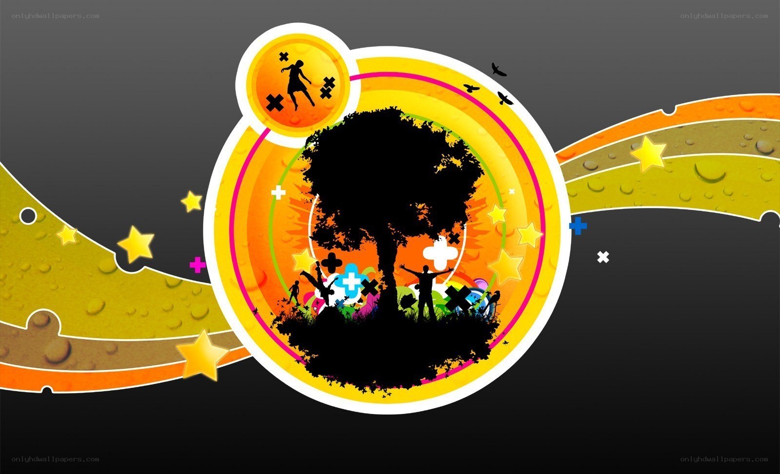 colorful abstract tree design