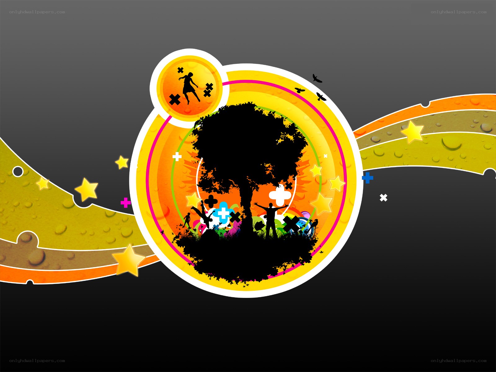 colorful abstract tree design