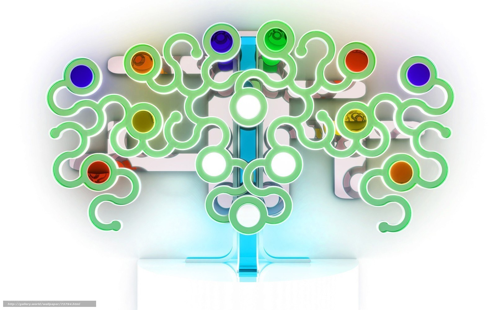 Colorful abstract tree sculpture