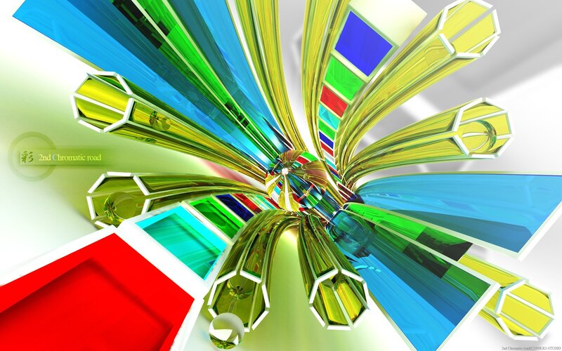 Colorful abstract tunnel