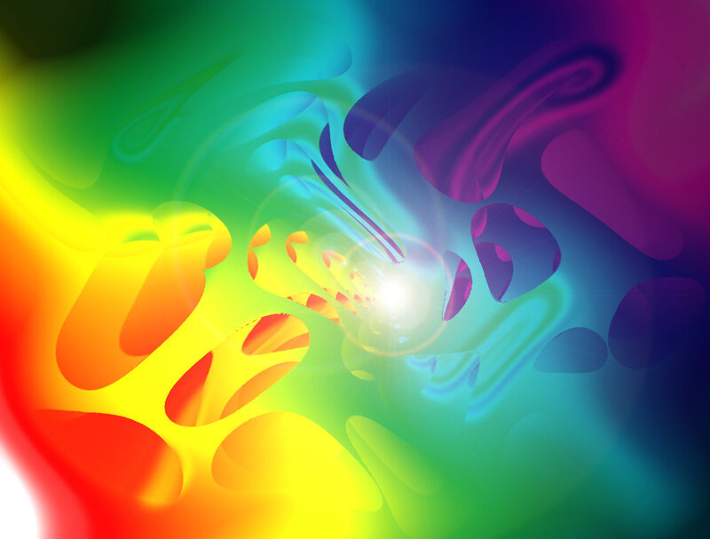 Colorful abstract tunnel