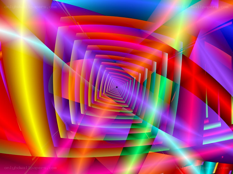 Colorful abstract tunnel