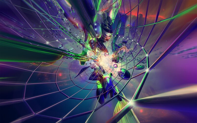 colorful abstract tunnel