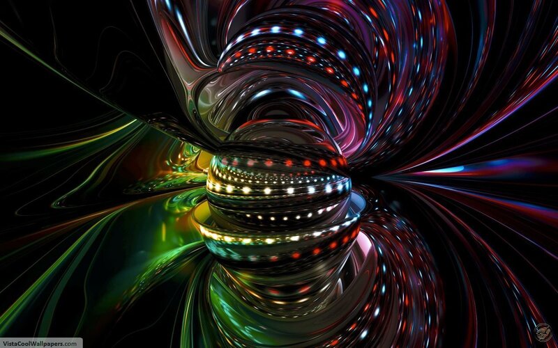 Colorful Abstract Tunnel — Black
