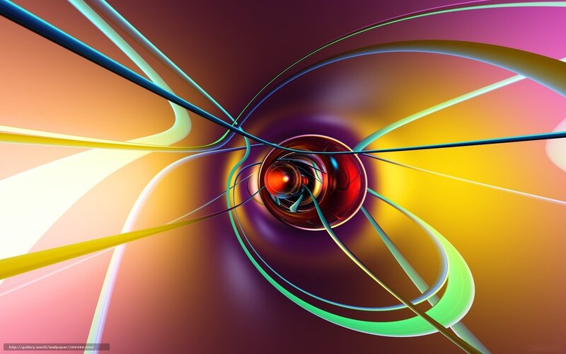 Colorful Abstract Tunnel — Yellow
