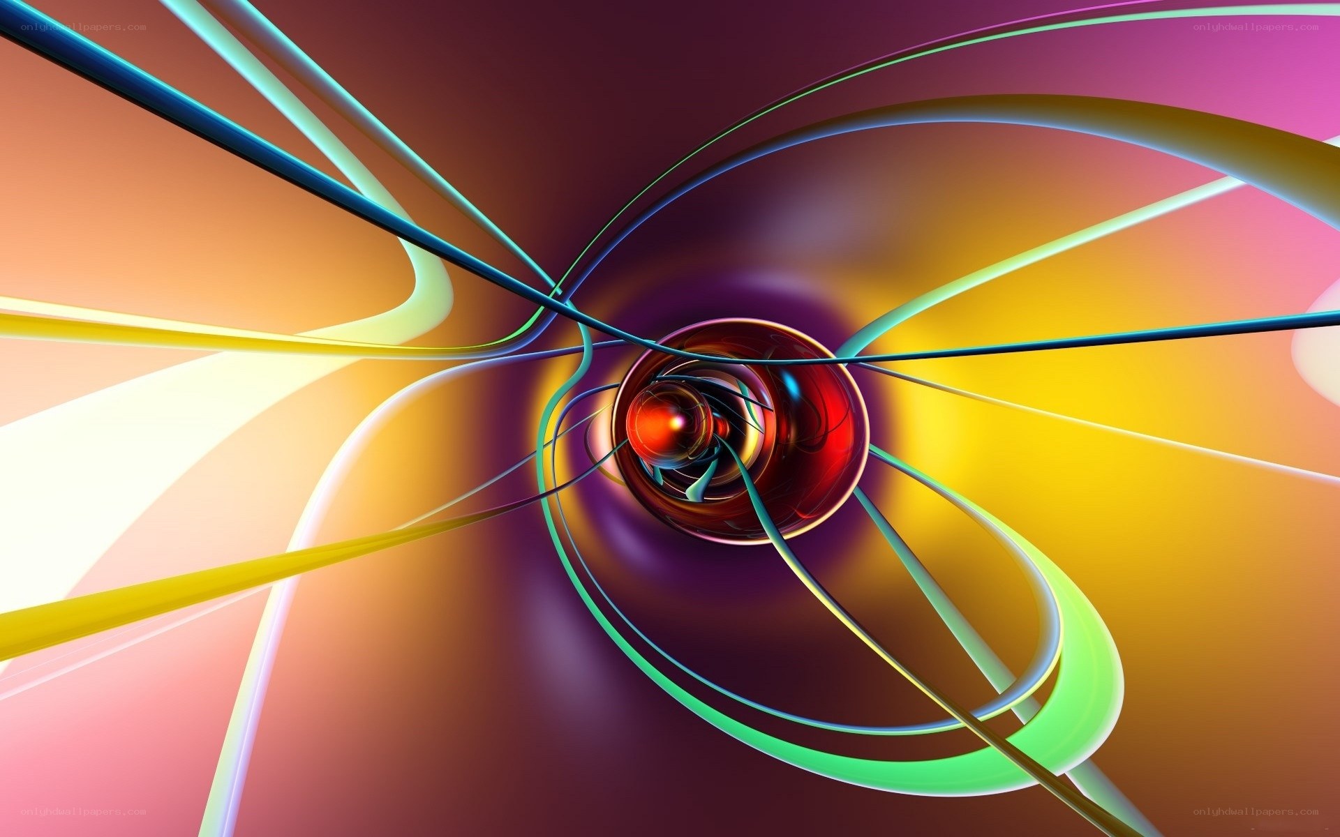 Colorful abstract tunnel