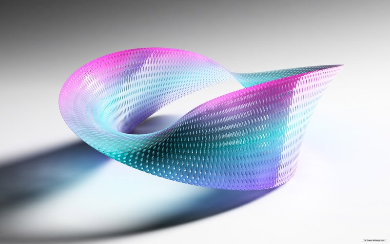 Colorful abstract twisted shape