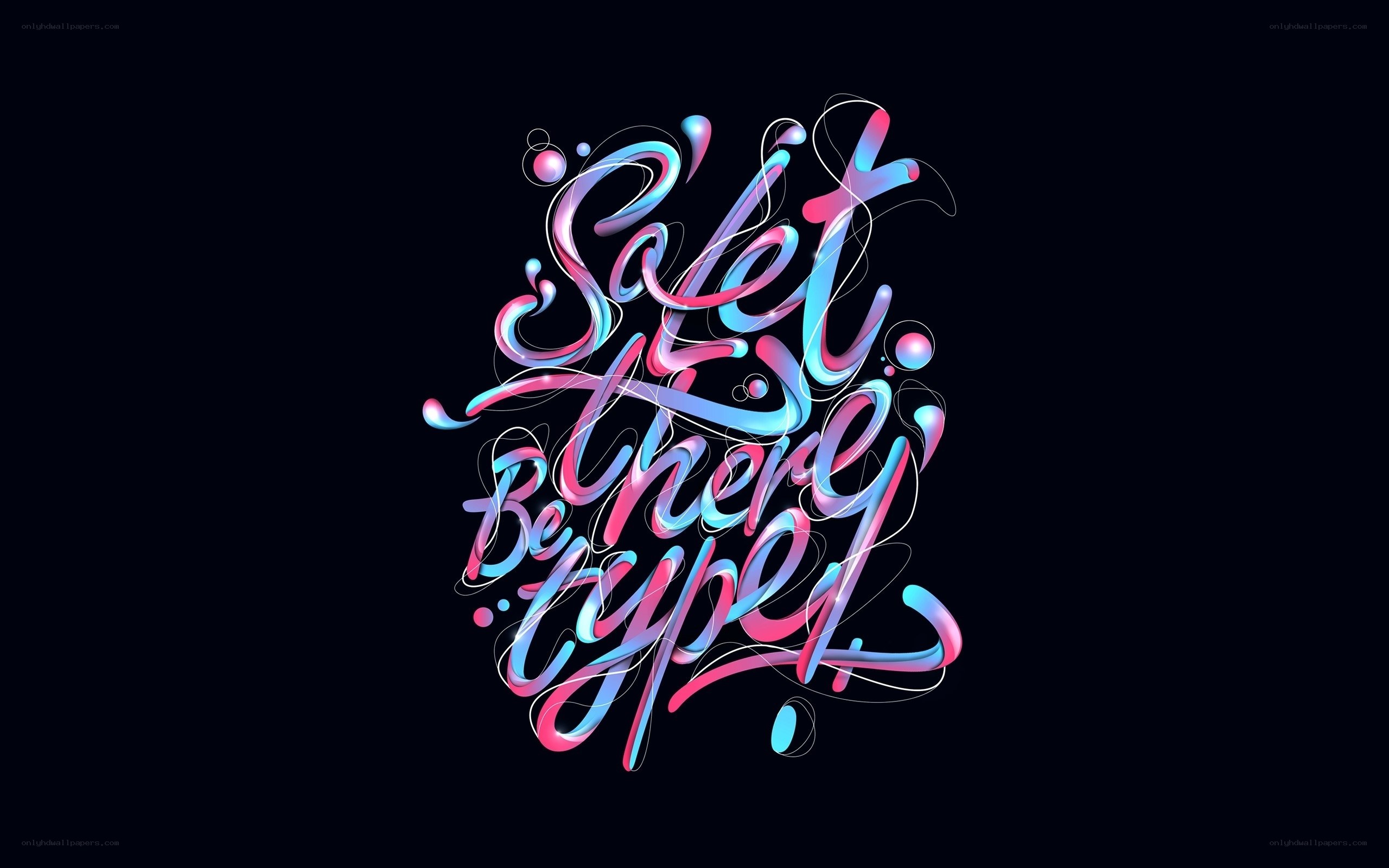 Colorful abstract typography art