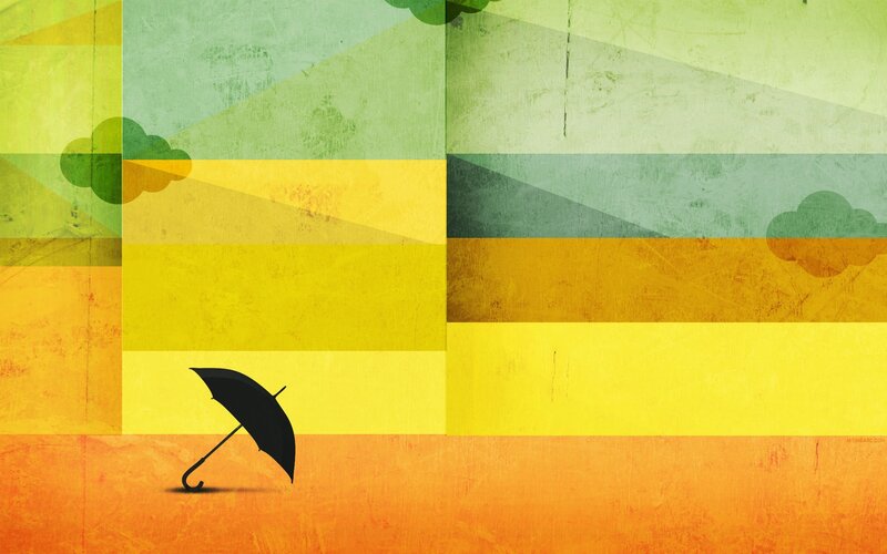 colorful abstract umbrella art