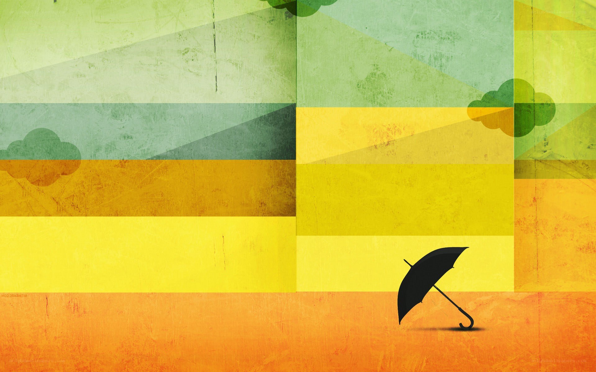 colorful abstract umbrella art