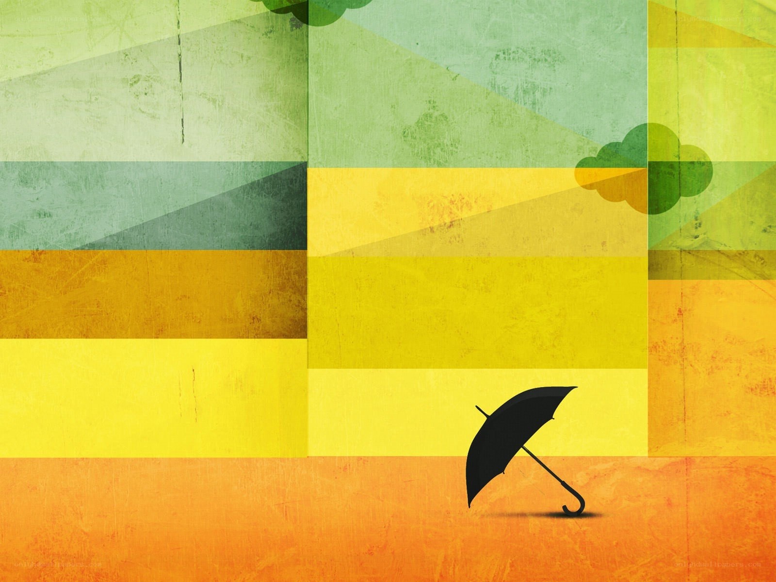 Colorful abstract umbrella art