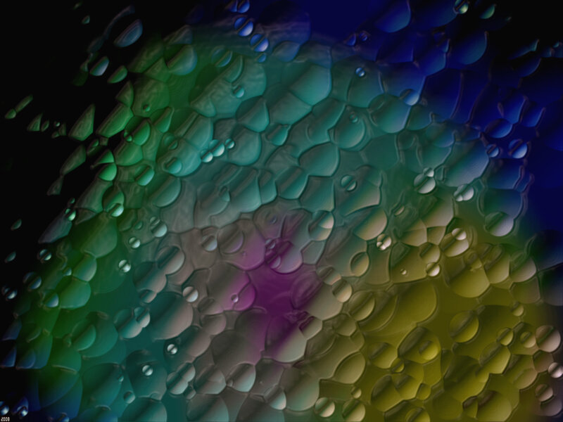 Colorful abstract water droplets