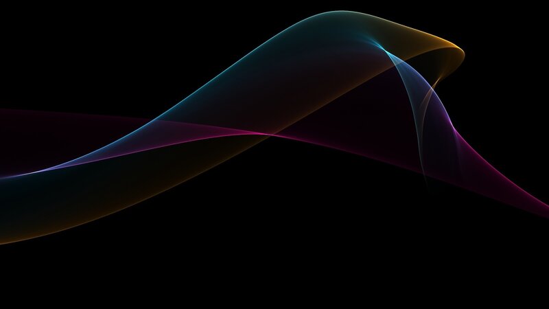 Colorful Abstract Wave — Black