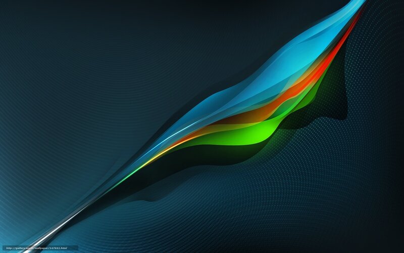Colorful Abstract Wave — Blue, Dynamic