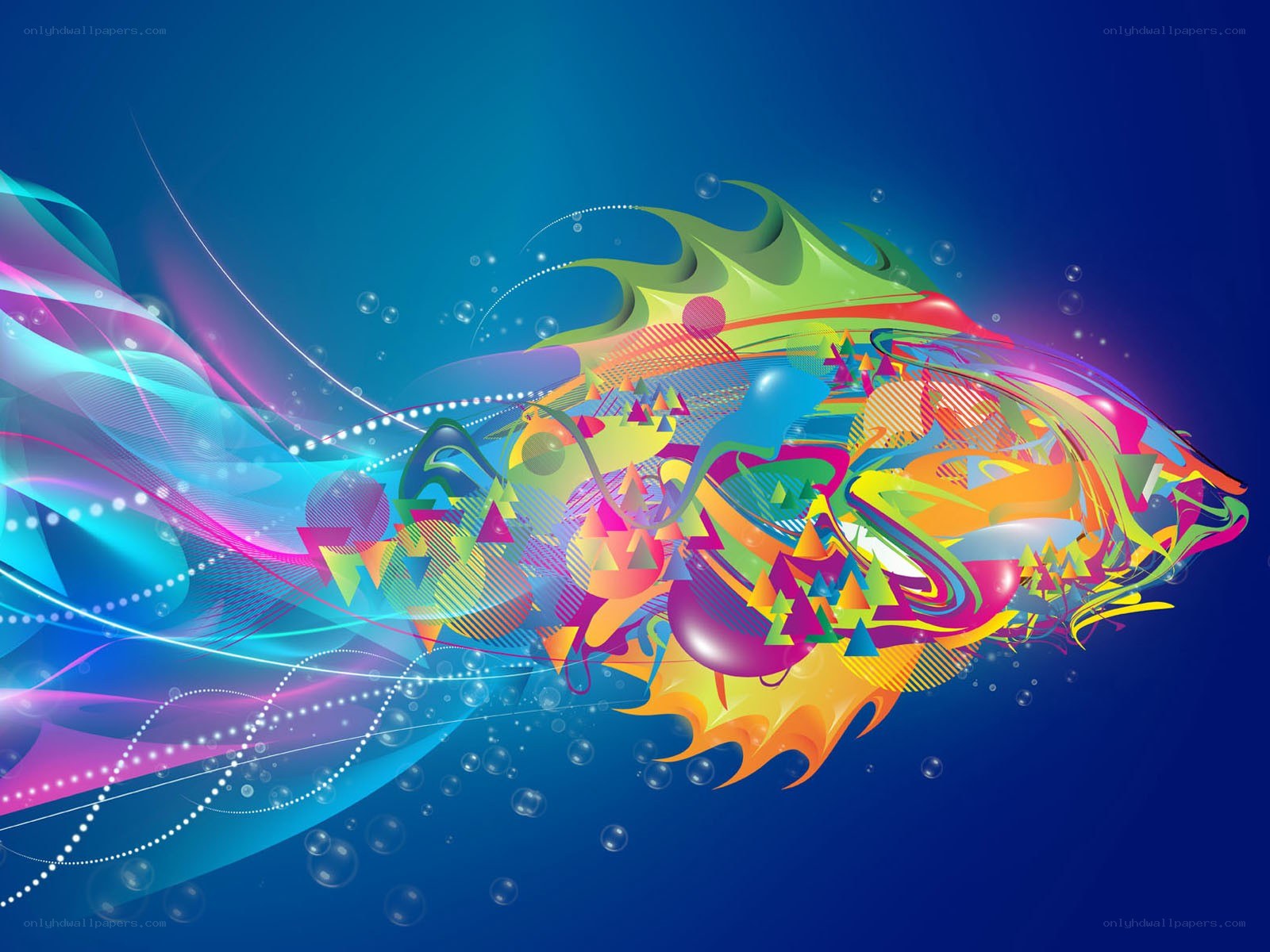 Colorful abstract wave design