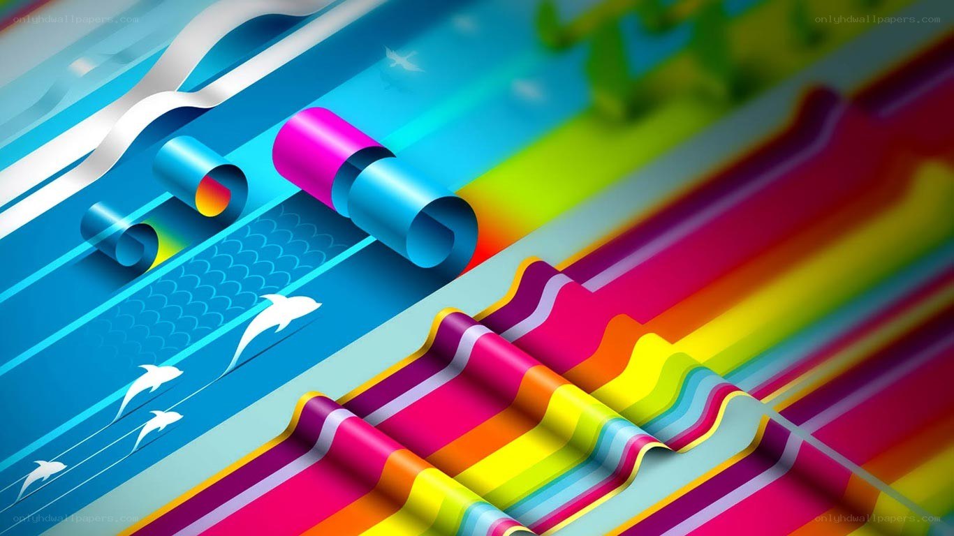 Colorful abstract wave design