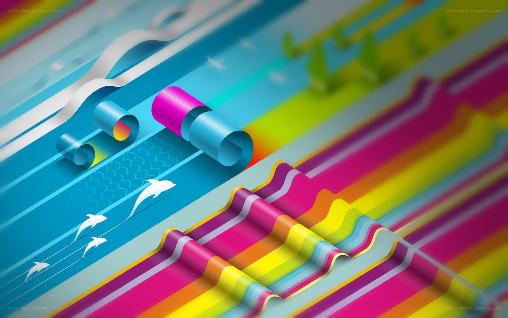 Colorful abstract wave design