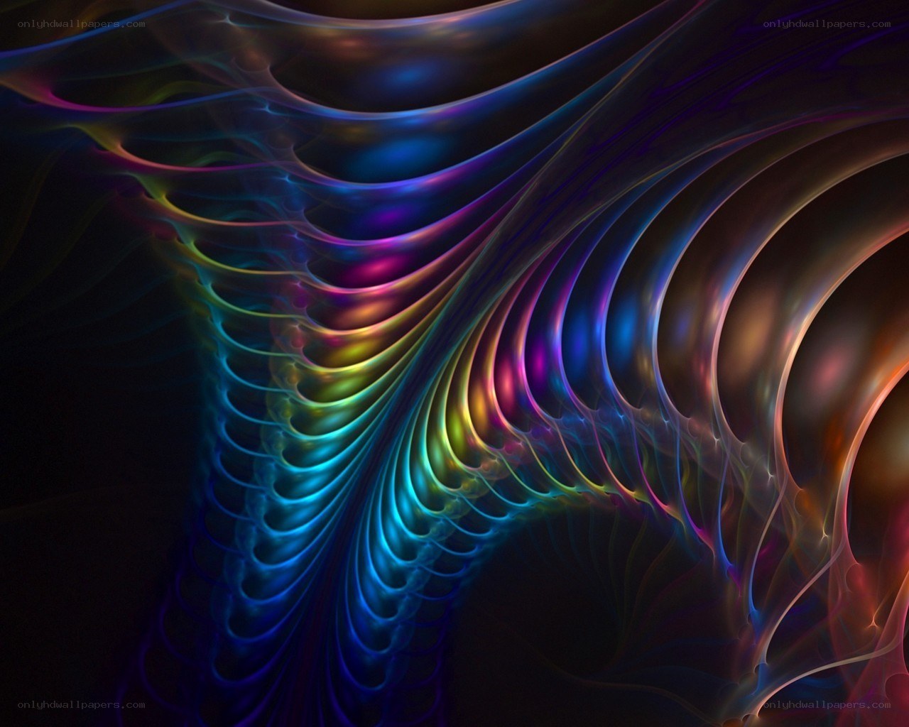 Colorful abstract wave patterns