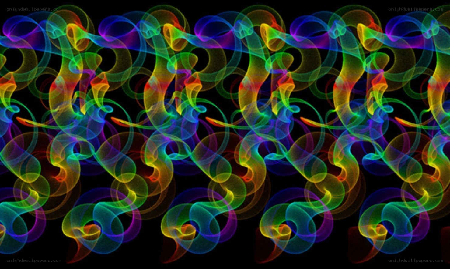Colorful abstract wave patterns