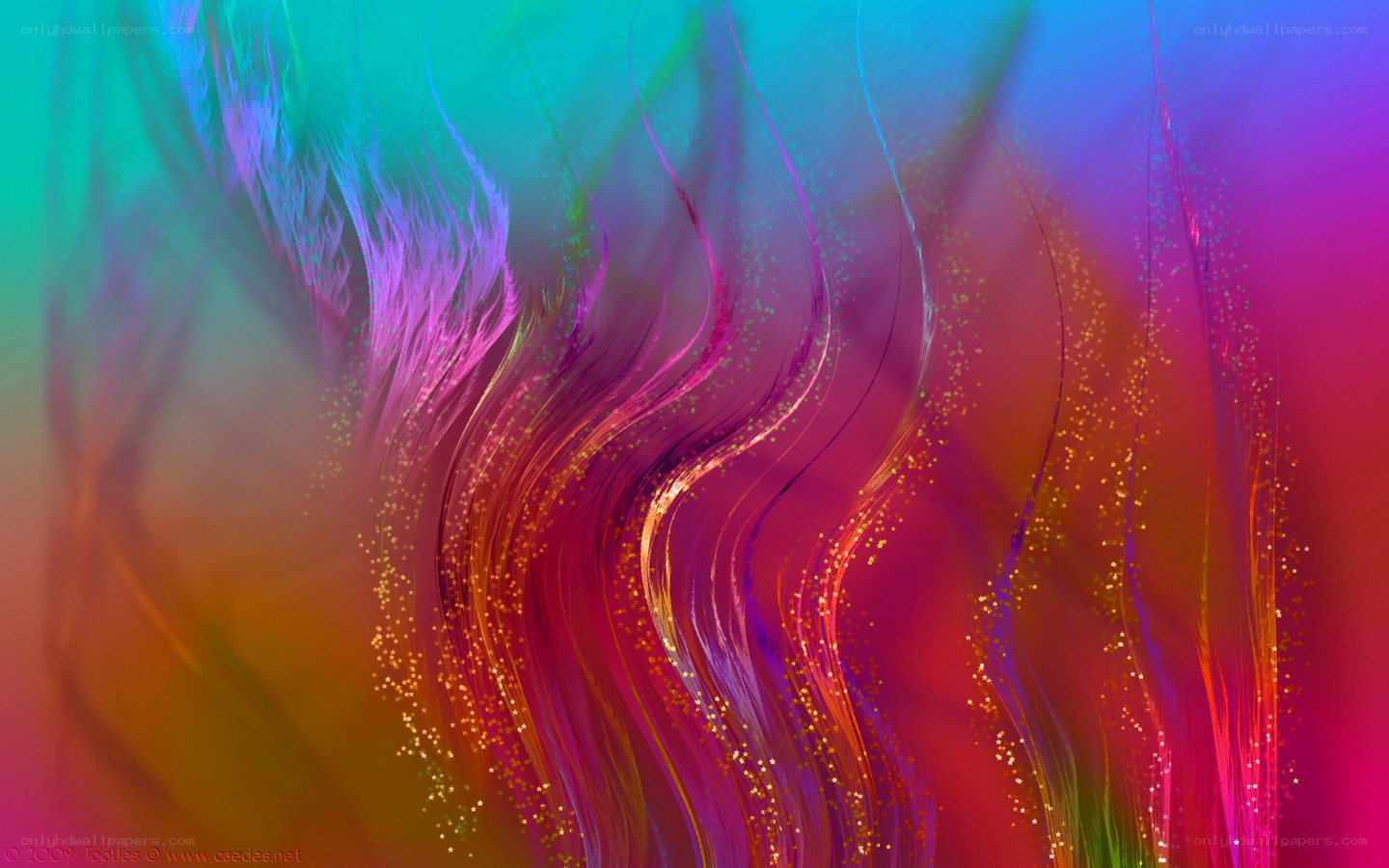 Colorful abstract wave patterns