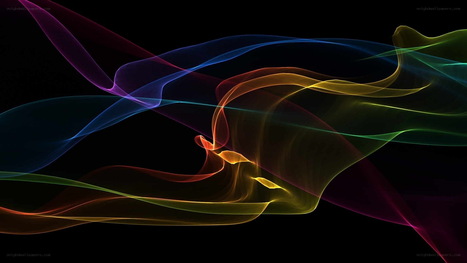 Colorful abstract wave patterns
