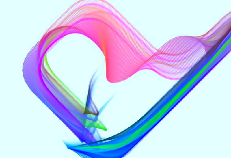 Colorful Abstract Wave — Pink