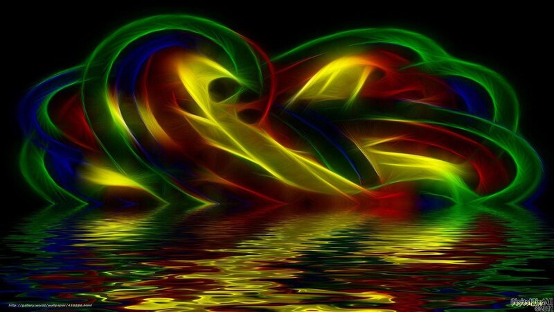 Colorful abstract wave reflection
